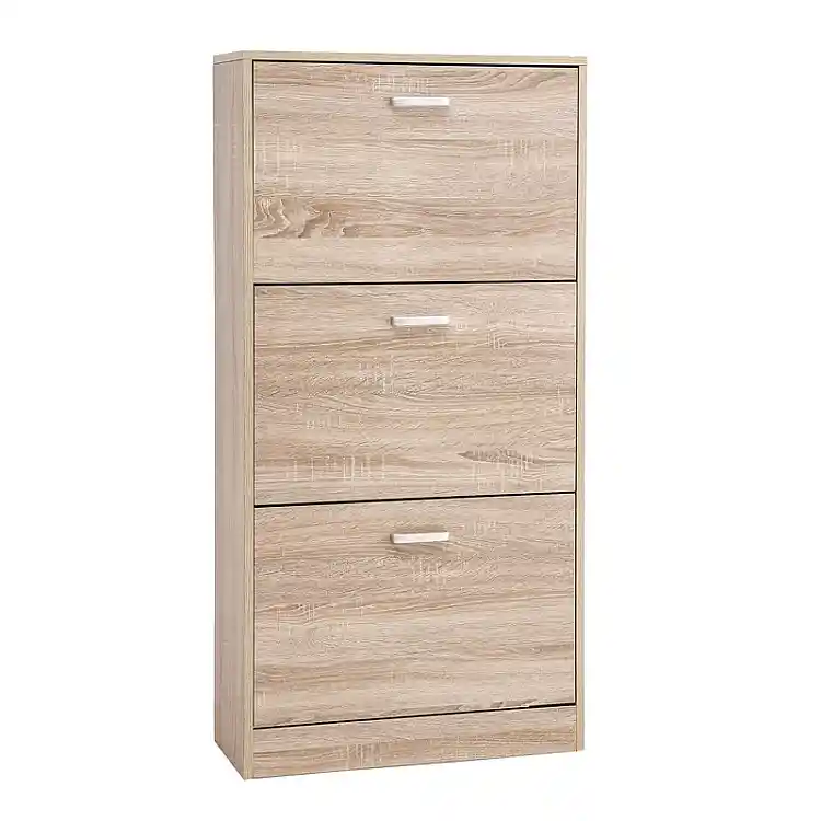 Ξύλινη Παπουτσοθήκη 60 x 24 x 120 cm Χρώματος Καφέ Ανοιχτό VASAGLE LBC03NL