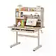 Costway Ρυθμιζόμενο Παιδικό Γραφείο με Ράφι και Συρτάρι σε Φυσικό Χρώμα HY10415YM
