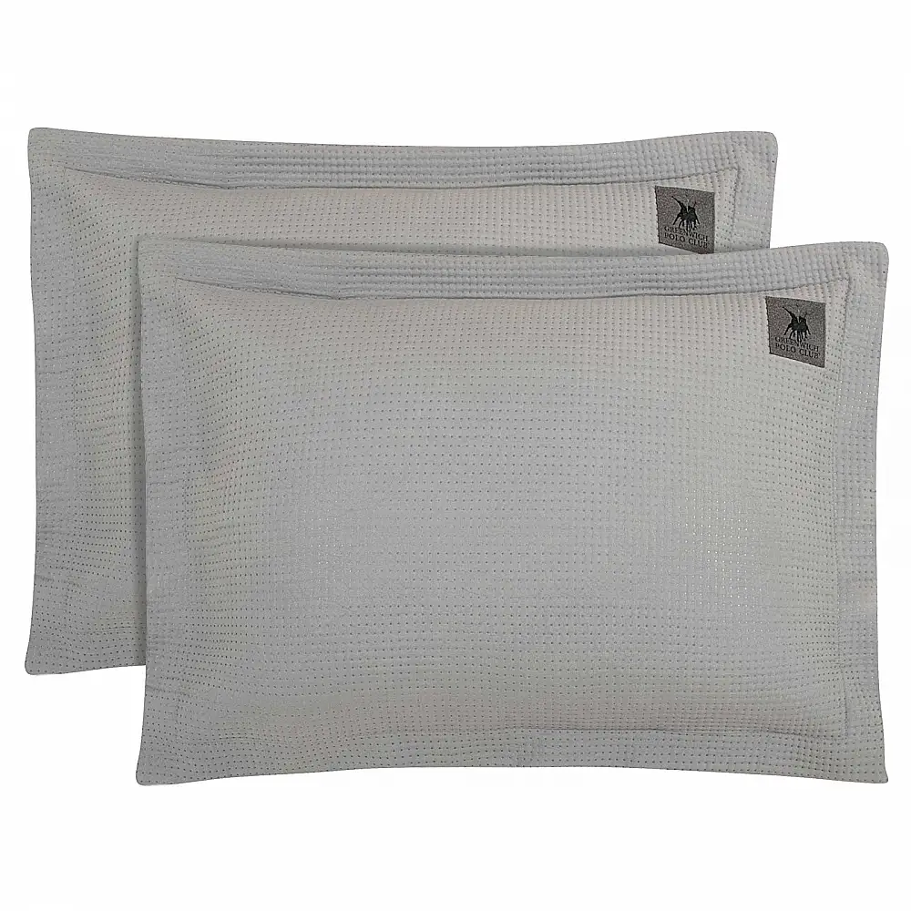 GREENWICH POLO CLUB Σετ 2 τμχ Μαξιλαροθήκες Essential 3496 Γκρι 233507003496