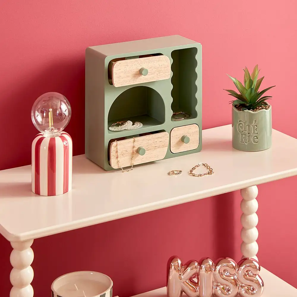 Atmosphera Ράφι με 3 Συρτάρια για Μικρούς Χώρους - 23,8x11x23,8 εκ. 211538-Green