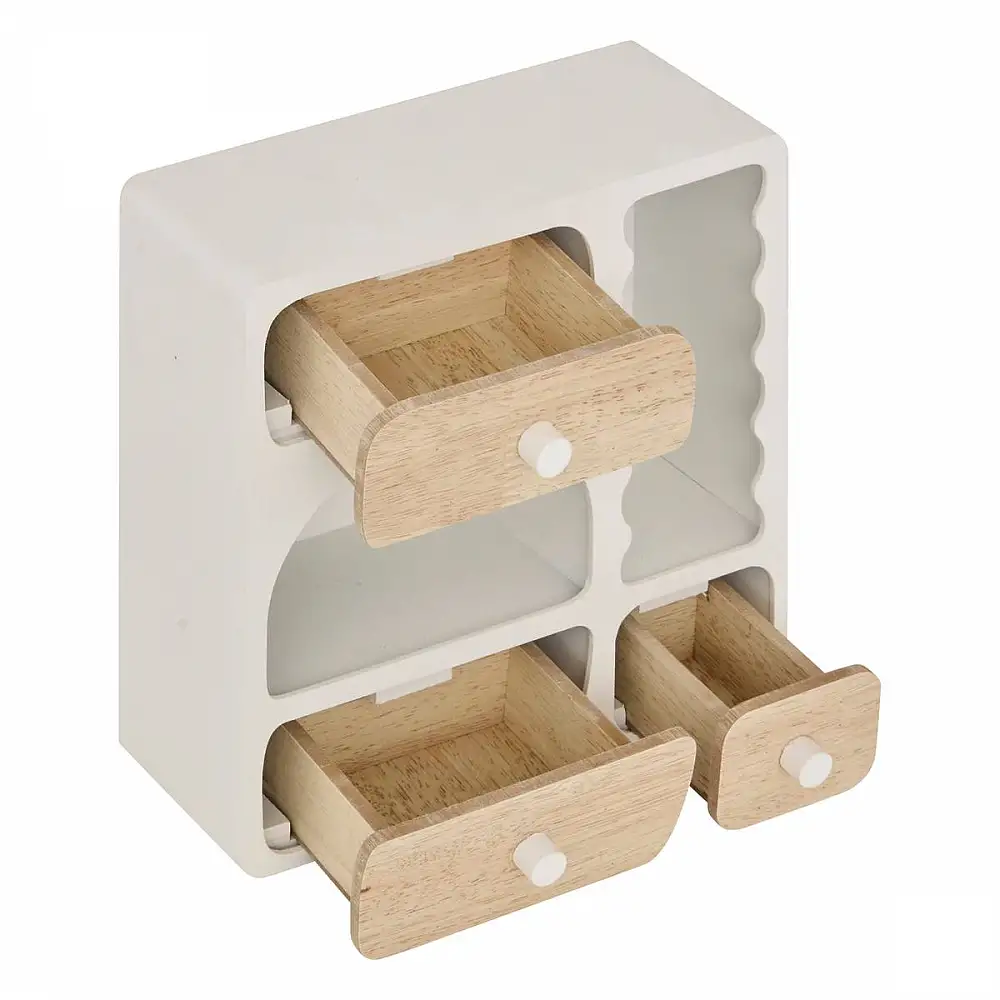 Atmosphera Ράφι με 3 Συρτάρια για Μικρούς Χώρους - 23,8x11x23,8 εκ. 211538-White