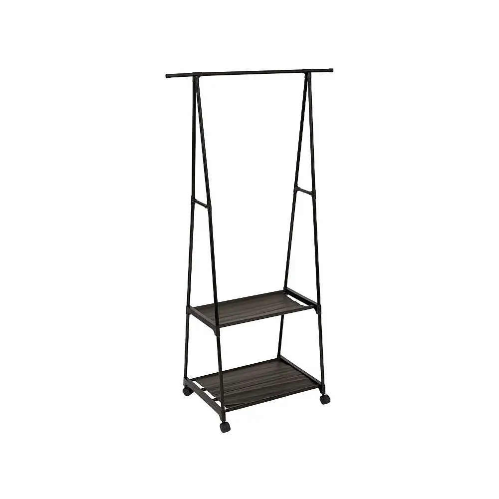 5FIVE Simply smart Τροχήλατη Μεταλλική Κρεμάστα Ντουλάπα "Intissa " Μαύρη Ύψος 156 cm 209376