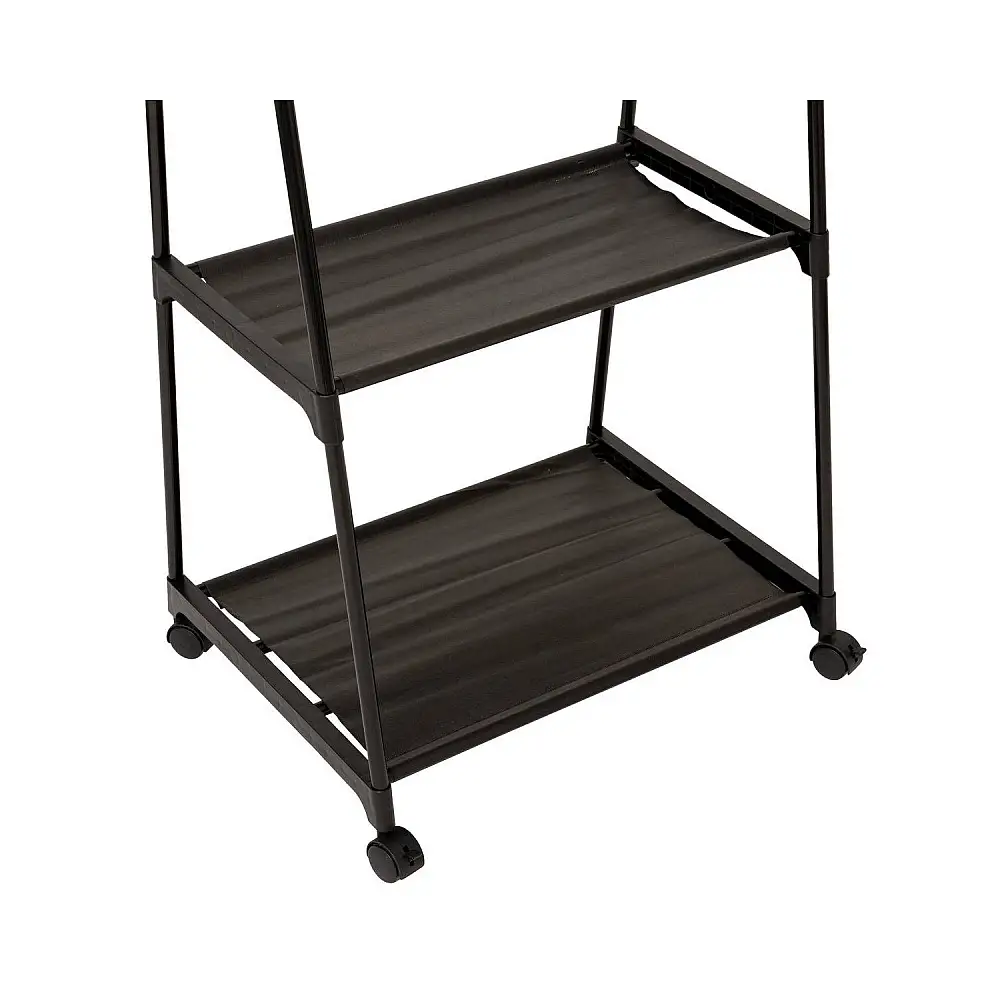 5FIVE Simply smart Τροχήλατη Μεταλλική Κρεμάστα Ντουλάπα "Intissa " Μαύρη Ύψος 156 cm 209376