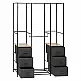 5FIVE Simply smart Μεταλλική Ντουλάπα "Tissa" 116 x 40 x 176 εκ με Ξύλινα Ράφια και Υφασμάτινα Συρτάρια 193595