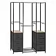5FIVE Simply smart Μεταλλική Ντουλάπα "Tissa" 116 x 40 x 176 εκ με Ξύλινα Ράφια και Υφασμάτινα Συρτάρια 193595