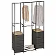 5FIVE Simply smart Μεταλλική Ντουλάπα "Tissa" 116 x 40 x 176 εκ με Ξύλινα Ράφια και Υφασμάτινα Συρτάρια 193595