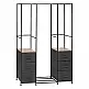 5FIVE Simply smart Μεταλλική Ντουλάπα "Tissa" 116 x 40 x 176 εκ με Ξύλινα Ράφια και Υφασμάτινα Συρτάρια 193595