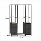 5FIVE Simply smart Μεταλλική Ντουλάπα "Tissa" 116 x 40 x 176 εκ με Ξύλινα Ράφια και Υφασμάτινα Συρτάρια 193595