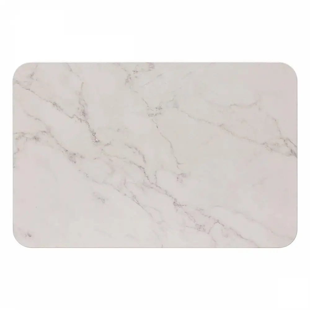 5FIVE Simply smart Πατάκι Μπάνιου Λευκό με Εφέ Μαρμάρου Γρήγορο Στέγνωμα και Αντιολισθητική Σαγρέ Επιφάνεια 174683B