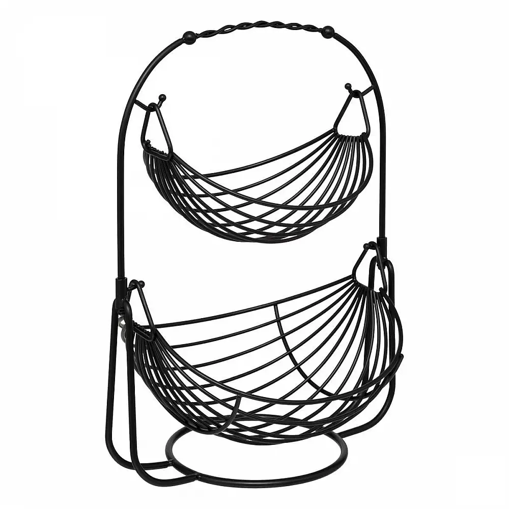 5FIVE Simply smart Καλάθι Φρούτων Δύο Επιπέδων "Black Edition" Μαύρο 190190