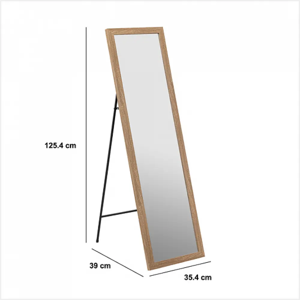 5FIVE Simply smart Καθρέφτης Δαπέδου Πλήρους Υψούς 125 cm Φυσικό Ξύλο 121110A-Oak