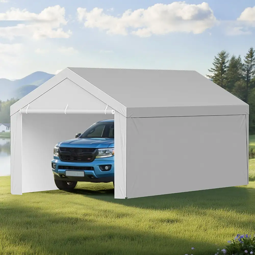 VEVOR Αντικαταστατικό Κάλυμμα Carport 6×4 μ. με Πλευρικά Τοιχώματα, UV & Αδιάβροχο CKPB13X20FTHFHUUD001V0