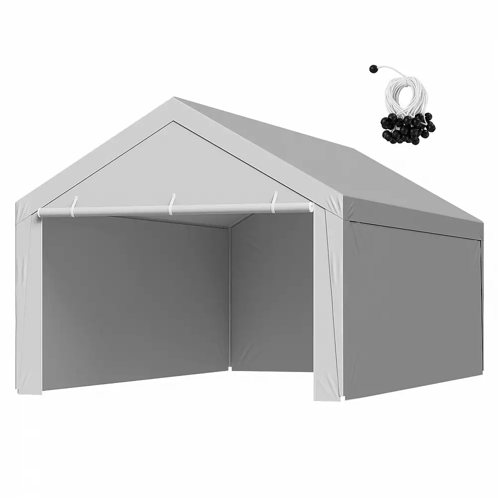 VEVOR Αντικαταστατικό Κάλυμμα Carport 6×4 μ. με Πλευρικά Τοιχώματα, UV & Αδιάβροχο CKPB13X20FTHFHUUD001V0