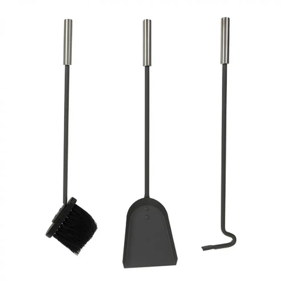 Kaminer Σετ Εργαλείων Τζακιού 4-σε-1 Απόχρωσης Μαύρο 25970