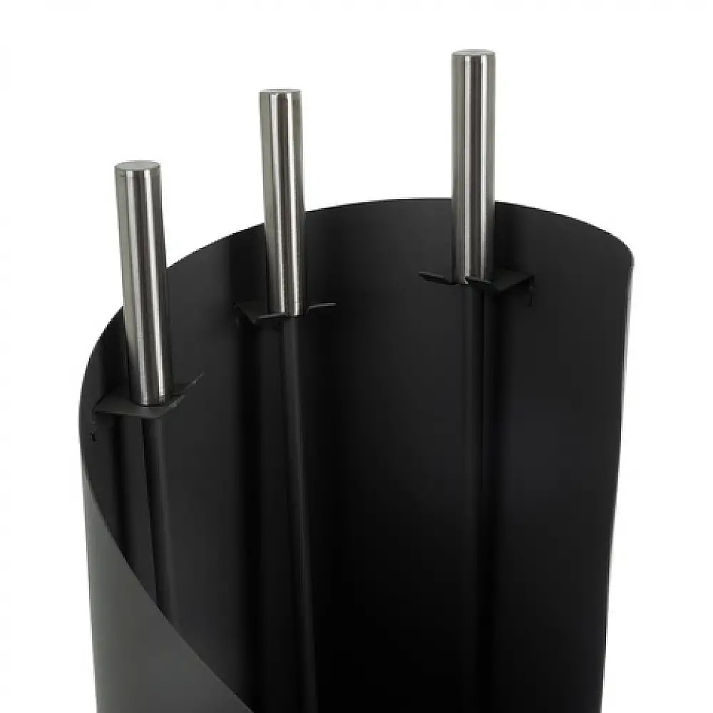 Kaminer Σετ Εργαλείων Τζακιού 4-σε-1 Απόχρωσης Μαύρο 25970