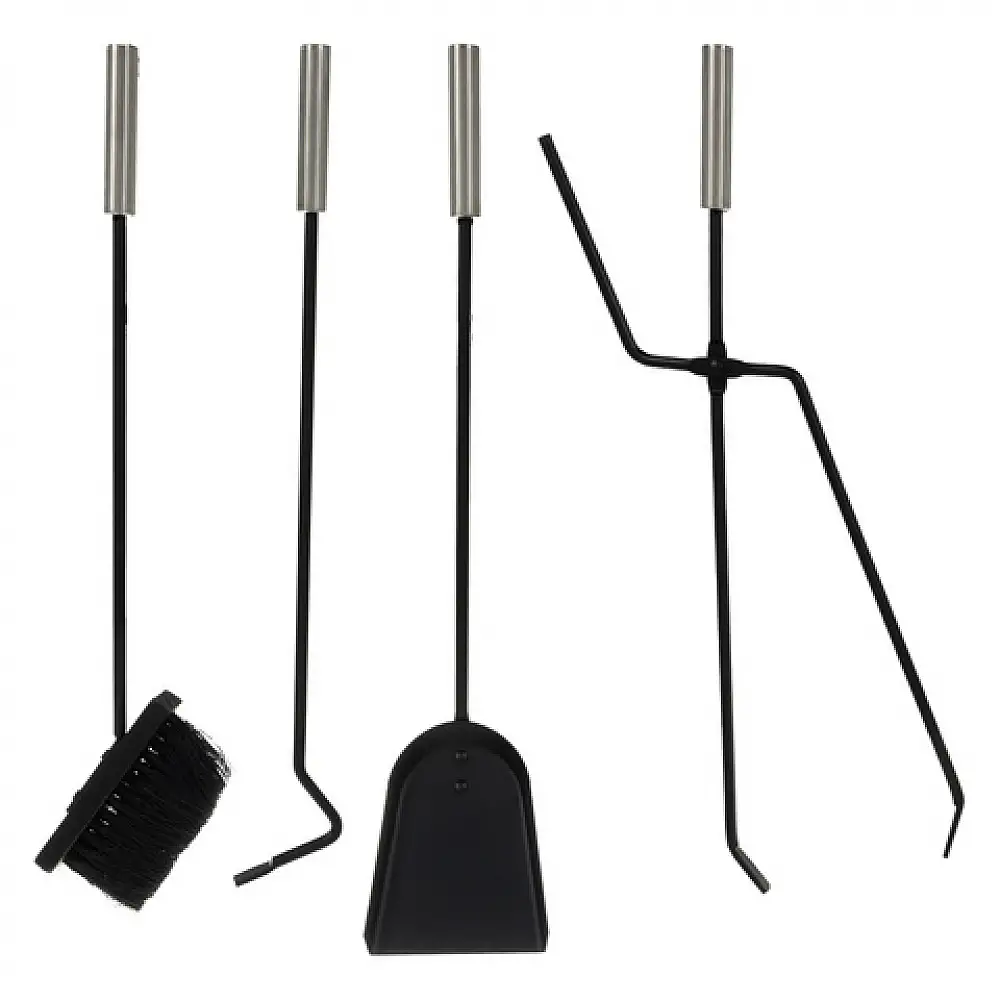 Kaminer Σετ Εργαλείων Τζακιού 5-σε-1 Απόχρωσης Μαύρο 25971