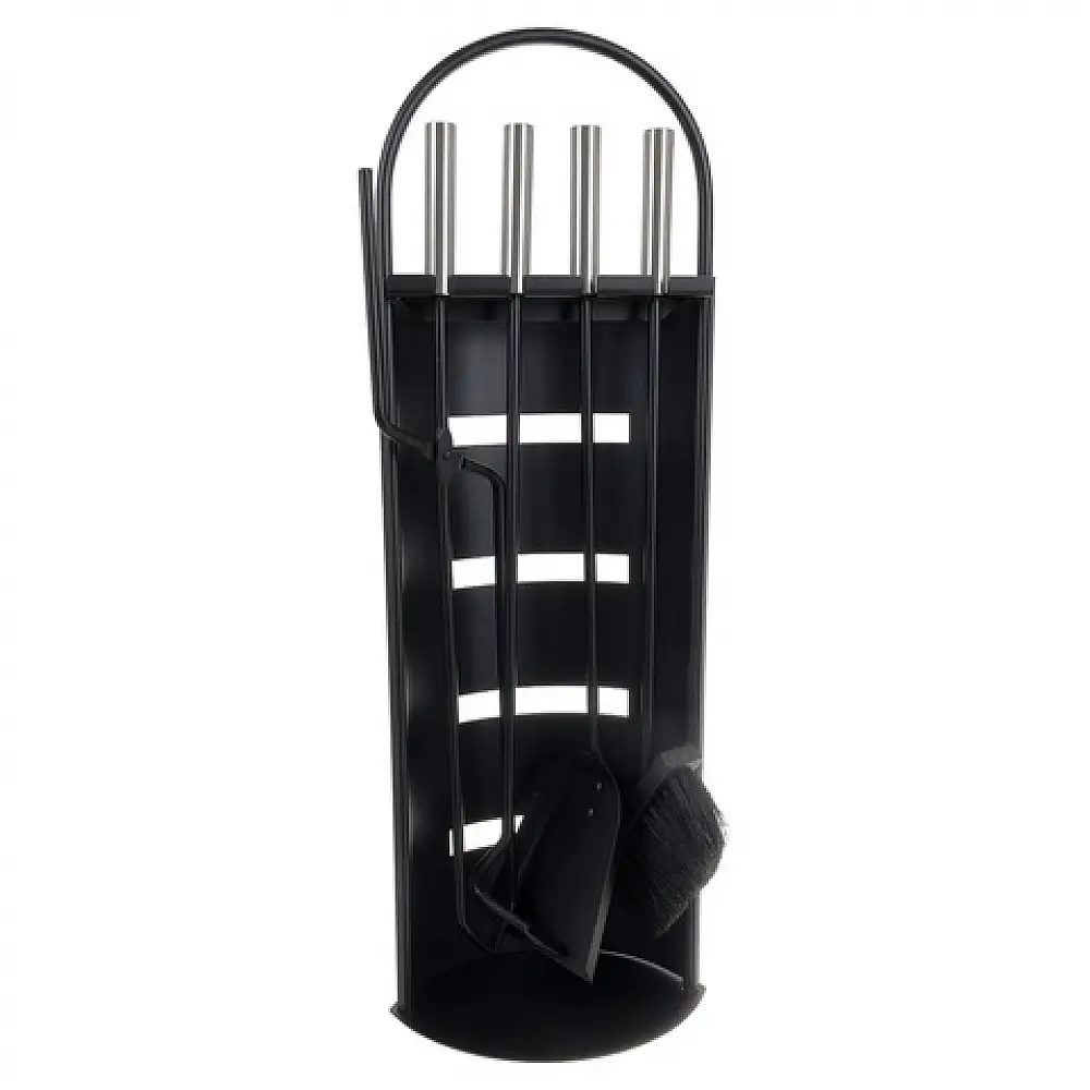 Kaminer Σετ Εργαλείων Τζακιού 5-σε-1 Απόχρωσης Μαύρο 25971