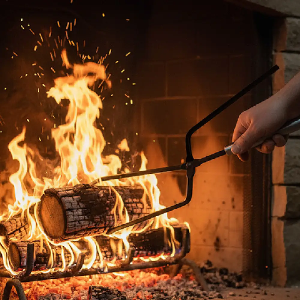 Kaminer Σετ Εργαλείων Τζακιού 5-σε-1 Απόχρωσης Μαύρο 25971