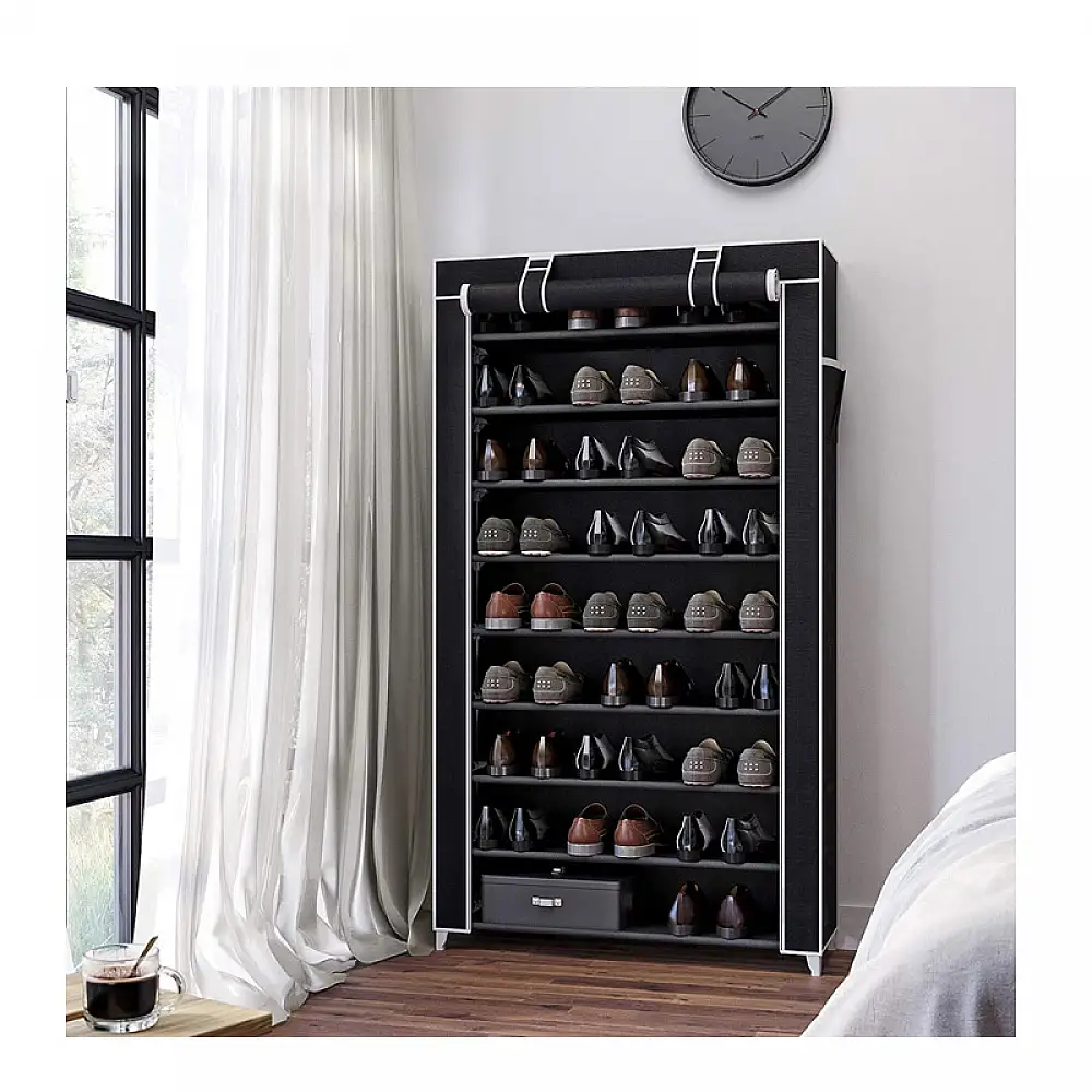 Stand Αποθήκευσης 40 Ζευγαριών Παπουτσιών Χρώματος Μαύρο 88 x 28 x 160 cm Songmics RXJ36H
