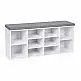 Πάγκος Αποθήκευσης Παπουτσιών με Μαξιλάρι και 10 Διαμερίσματα 104 x 30 x 48 cm Χρώματος Λευκό VASAGLE LHS10WT
