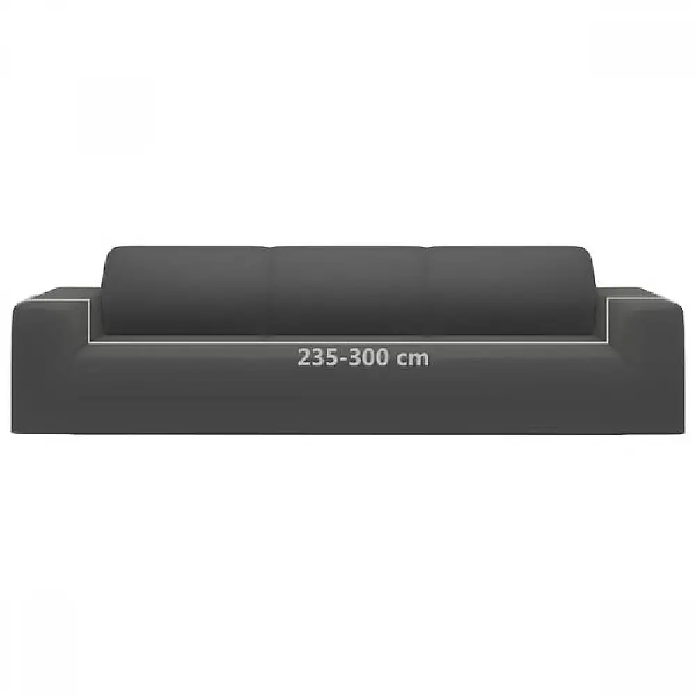 vidaXL Κάλυμμα 4θέσιου Καναπέ Ελαστικό Ανθρακί από Πολυεστερικό Ζέρσεϊ 332939