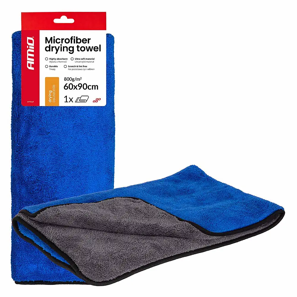AMIO Πετσέτα στεγνώματος μικροϊνών 800gsm 60x90cm 04488