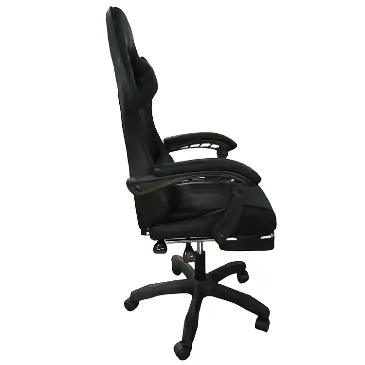 BAKAJI Καρέκλα Gaming Γραφείου με Υποπόδιο και Οσφυϊκό και Αυχενικό Μαξιλάρι Μαύρο 02842905