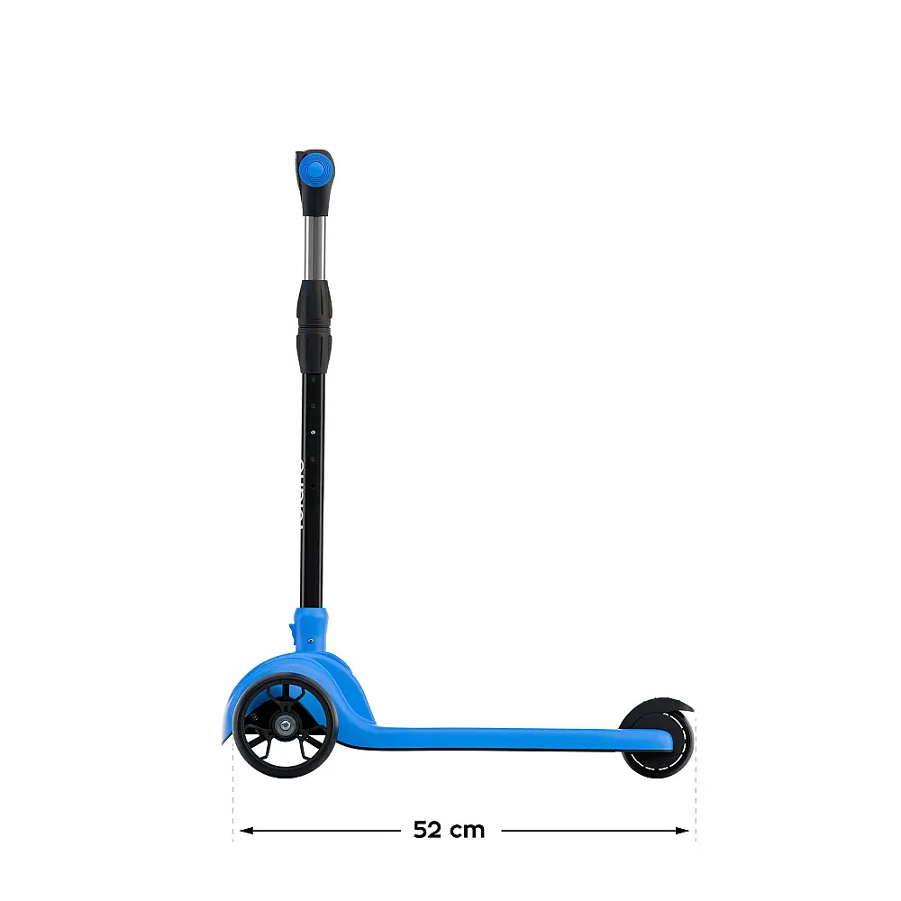 Tulano Πτυσσόμενο Τρίτροχο Scooter με LED για Παιδιά από 3 ετών, Μπλε, Αντοχή έως 50 kg 5903796019261