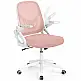 Costway Εργονομική Καρέκλα Γραφείου με Αναδιπλούμενα Μπράτσα και Λειτουργία Κλίσης Ροζ CB10935PI