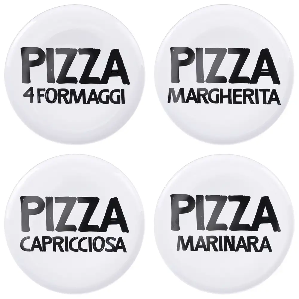 Galileo Σετ 4 τμχ Πιάτο πίτσας από οπαλίνα 33 εκ. Napoli Sibilla 5921575