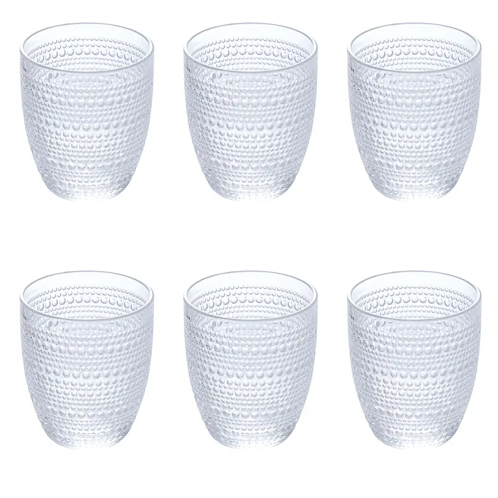 Galileo Σετ 6 ποτήρια νερού 325 ml από διαμορφωμένο γυαλί Roma 5921384