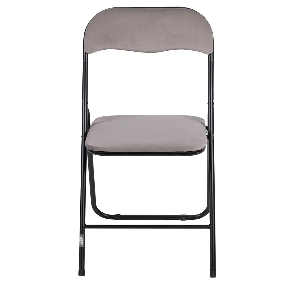 Galileo Πτυσσόμενη καρέκλα εξοικονόμησης χώρου με υφασμάτινη εμφάνιση βελούδου σε απόχρωση ταρταρούγας 5914217