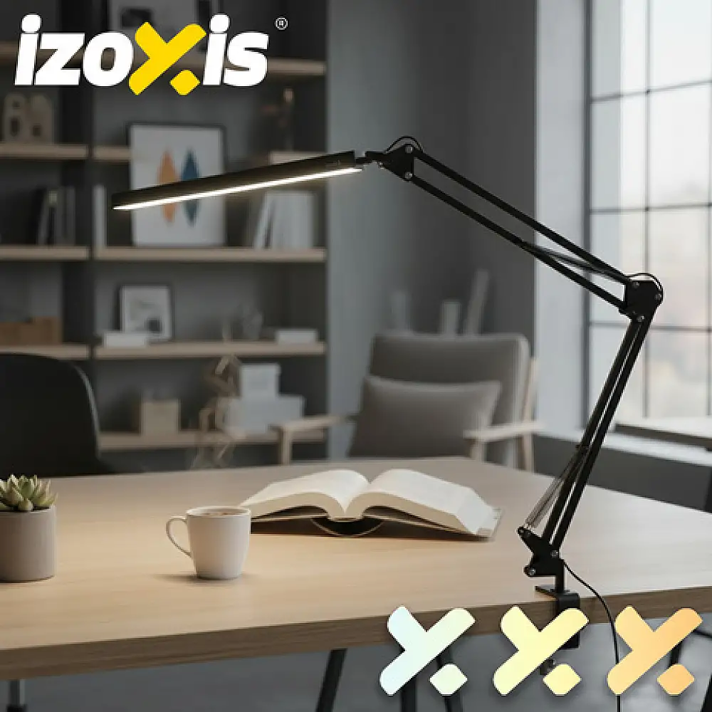 Izoxis LED Φωτιστικό Γραφείου με Σπαστό Βραχίονα 26357