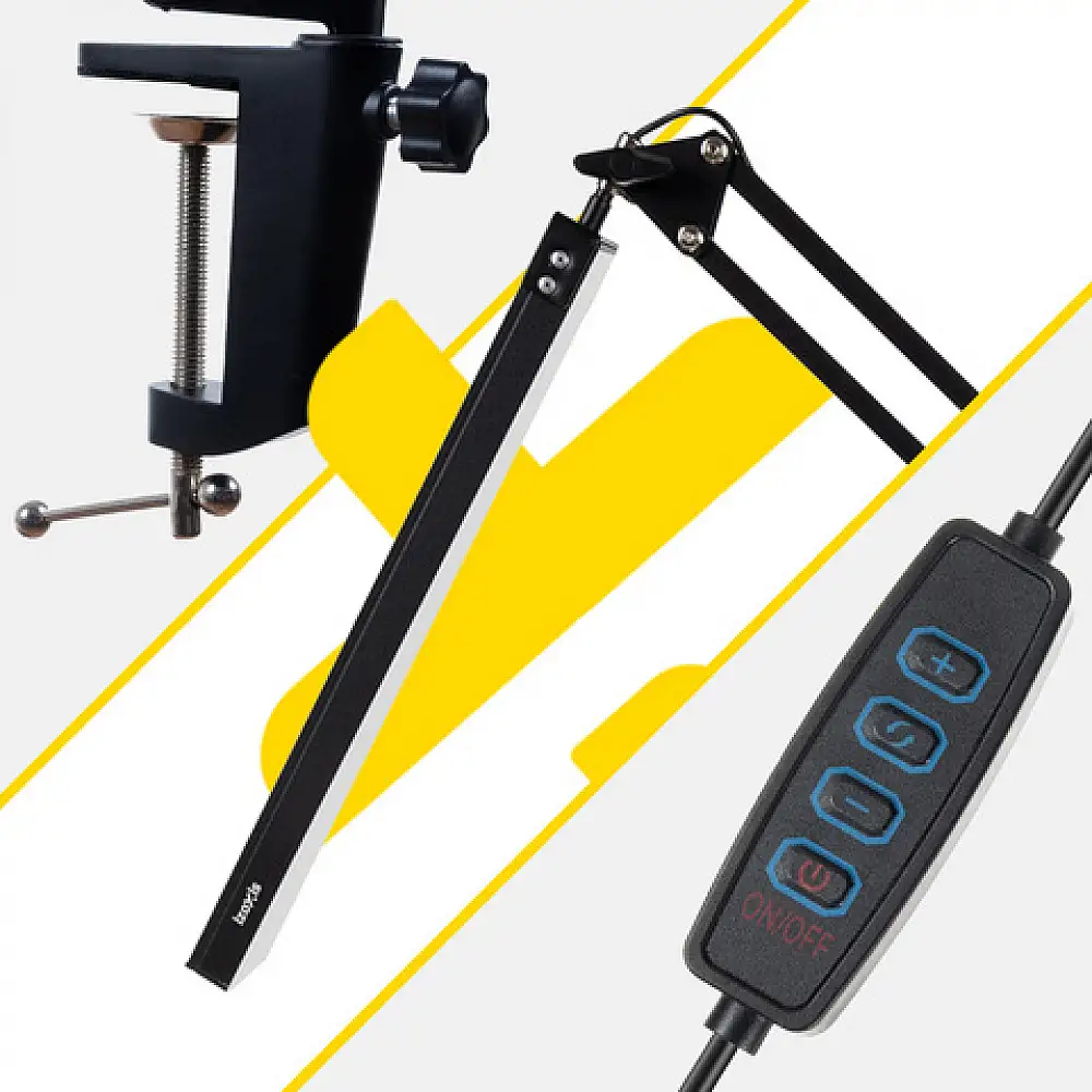 Izoxis LED Φωτιστικό Γραφείου με Σπαστό Βραχίονα 26357