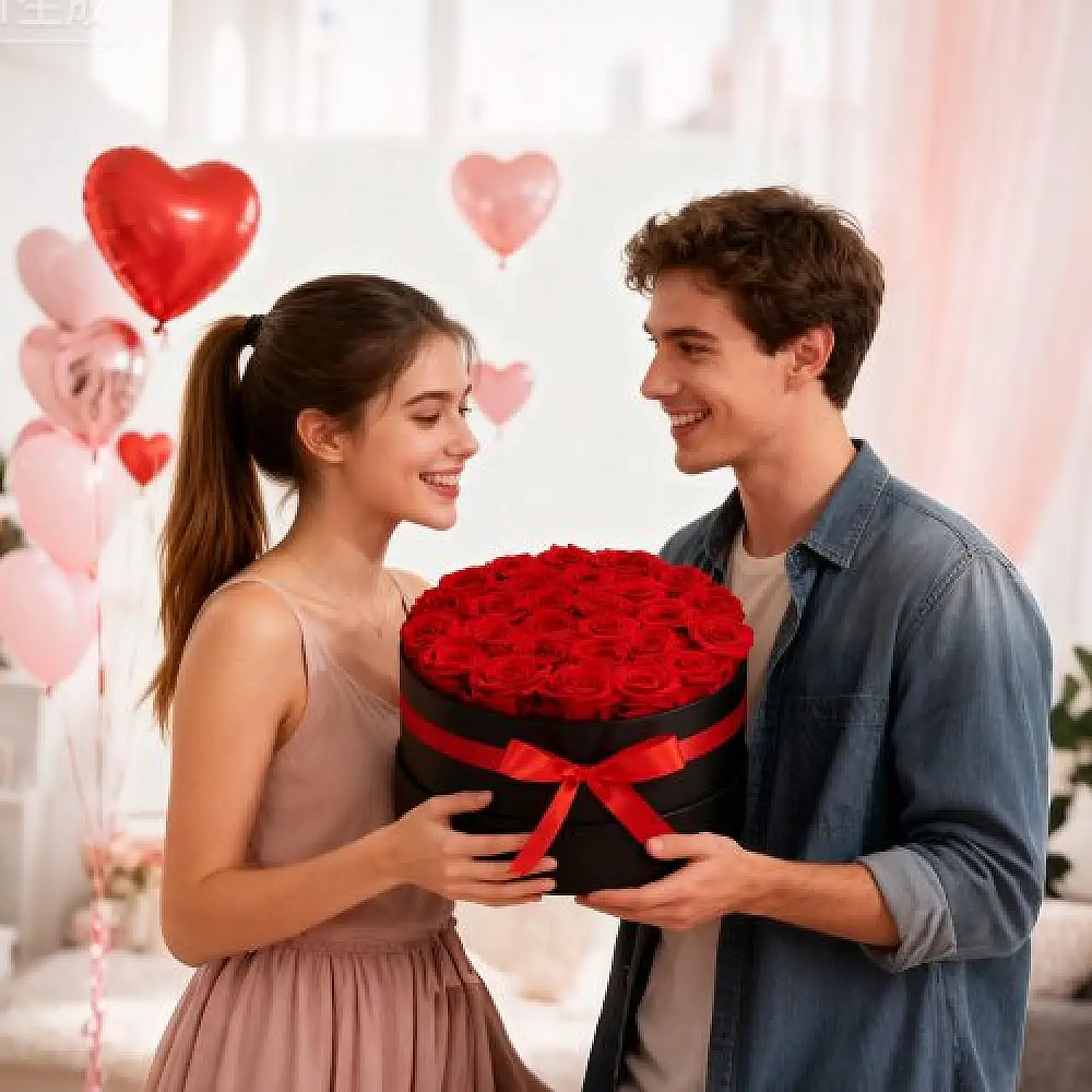 VEVOR Αιώνια Τριαντάφυλλα: 27 Κόκκινα Διατηρημένα Τριαντάφυλλα σε Κουτί - Ιδανικό Δώρο για Γυναίκες, Επέτειο, Ημέρα του Αγίου Βαλεντίνου, Χριστούγεννα YSHLHK27DHSYWDA6T001V0