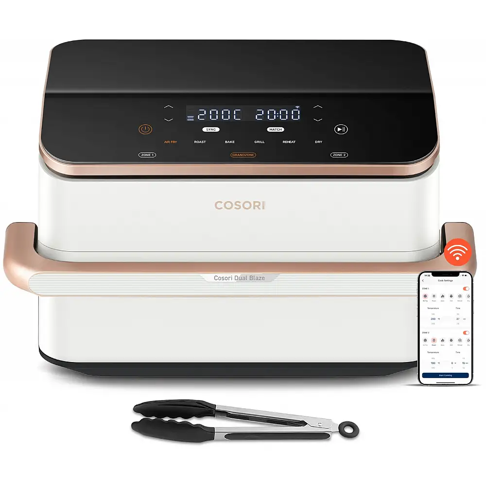 COSORI Διπλή Φριτέζα Αέρος Dual Blaze TwinFry CAF-TF101S, 10L, Ασπρη CAF-TF101S-WEUR