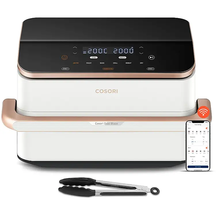COSORI Διπλή Φριτέζα Αέρος Dual Blaze TwinFry CAF-TF101S, 10L, Ασπρη CAF-TF101S-WEUR