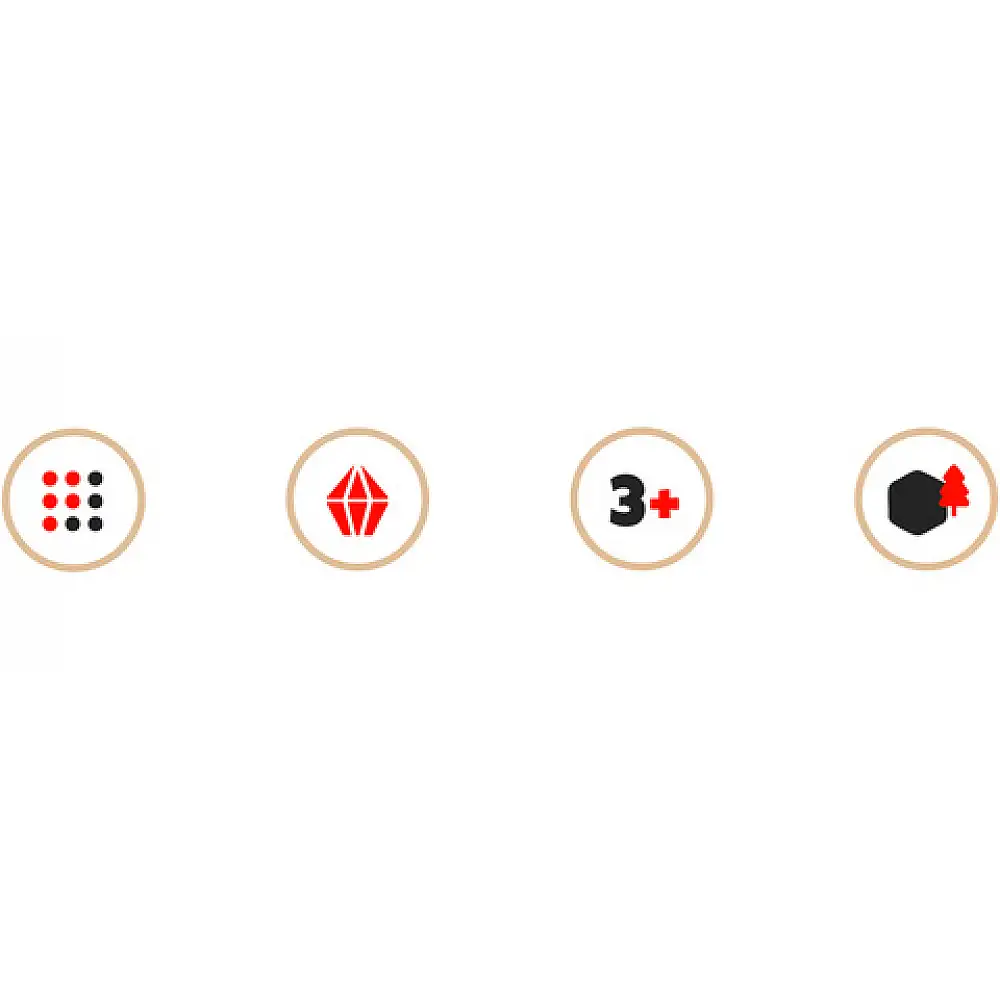 Kruzzel Σετ 16 Πολύχρωμα Ξύλινα Τούβλακια για Ανάπτυξη δεξιοτήτων 26323