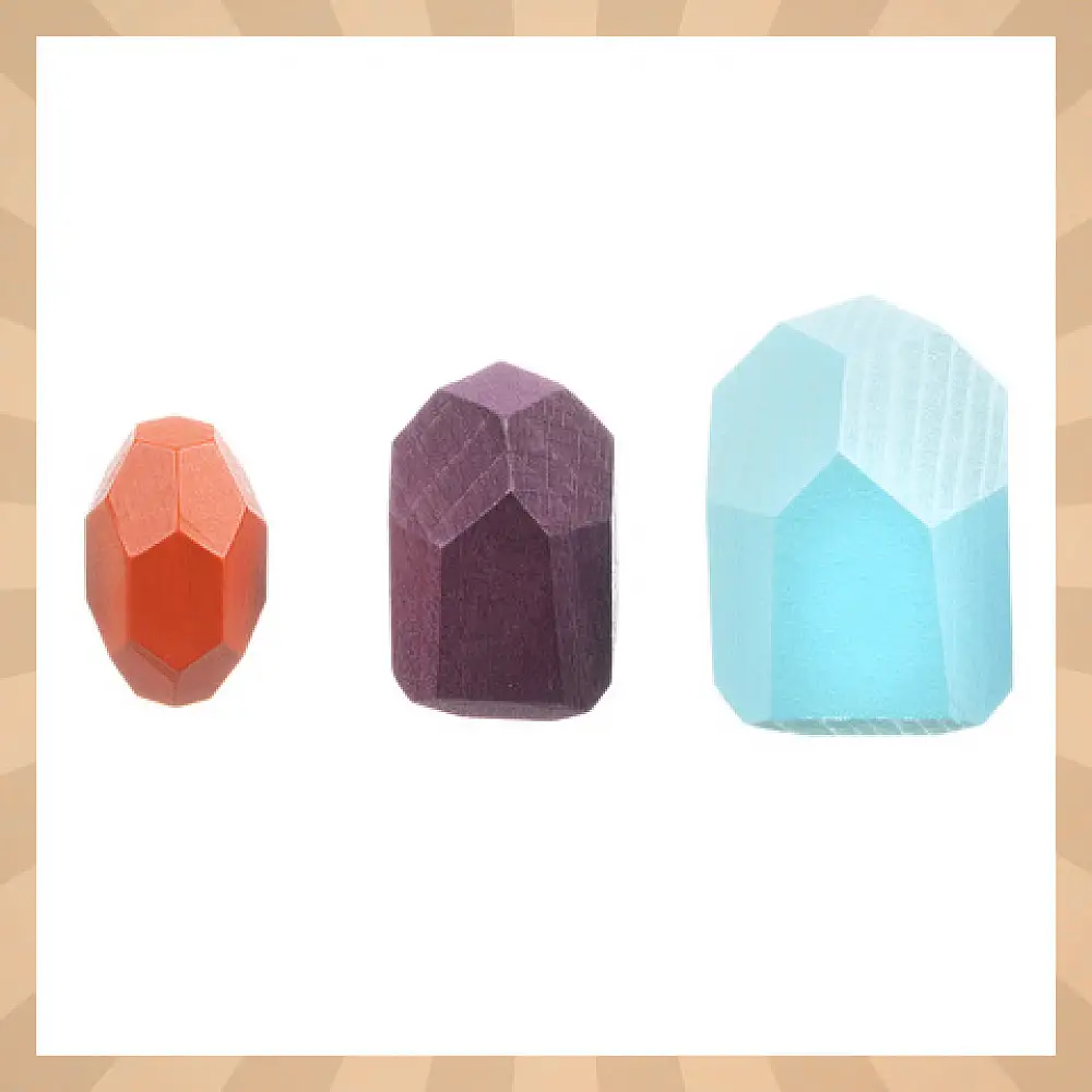 Kruzzel Σετ 16 Πολύχρωμα Ξύλινα Τούβλακια για Ανάπτυξη δεξιοτήτων 26323