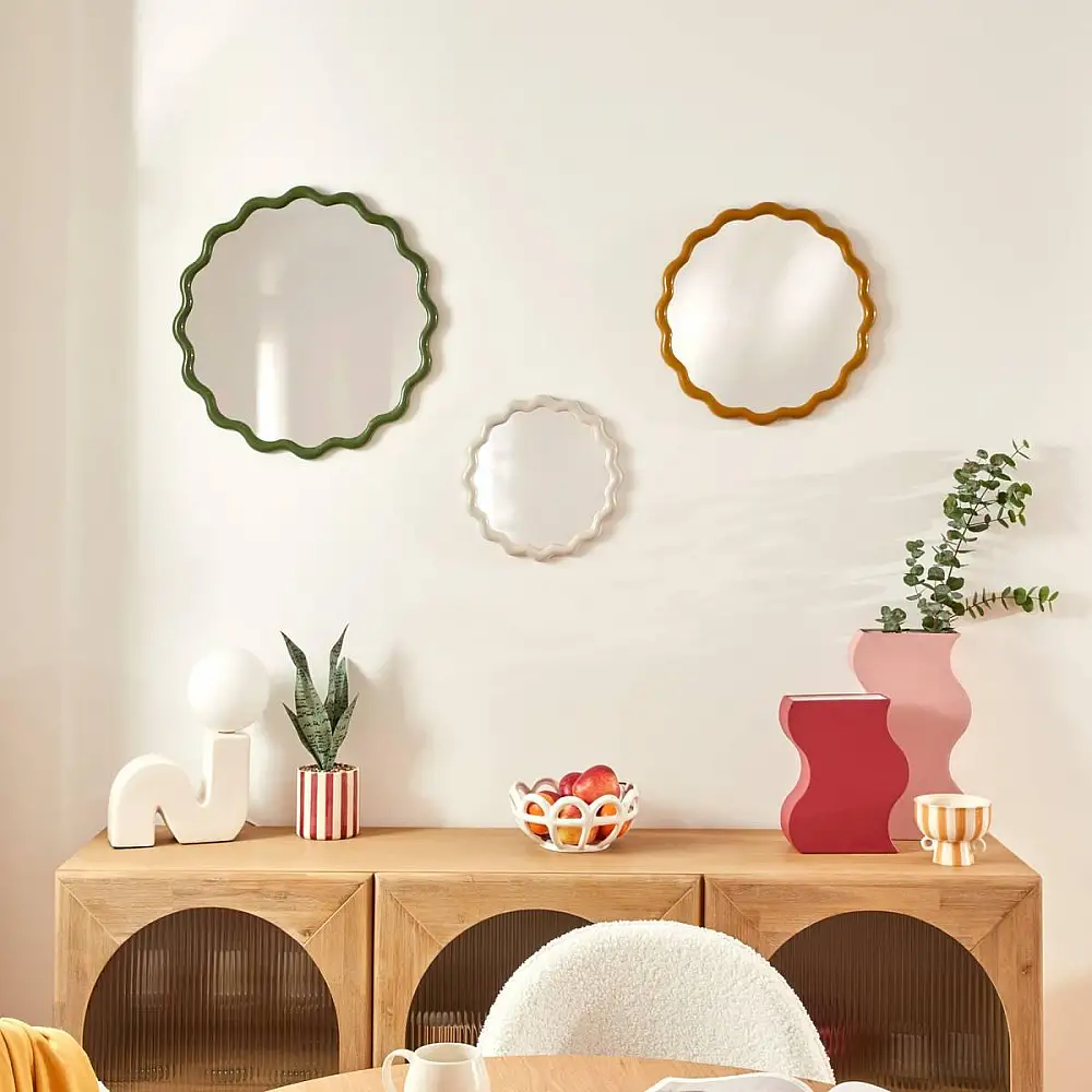 Atmosphera Ξύλινος Καθρέφτης Τοίχου, 48 x 1,8 x 62 cm 210449