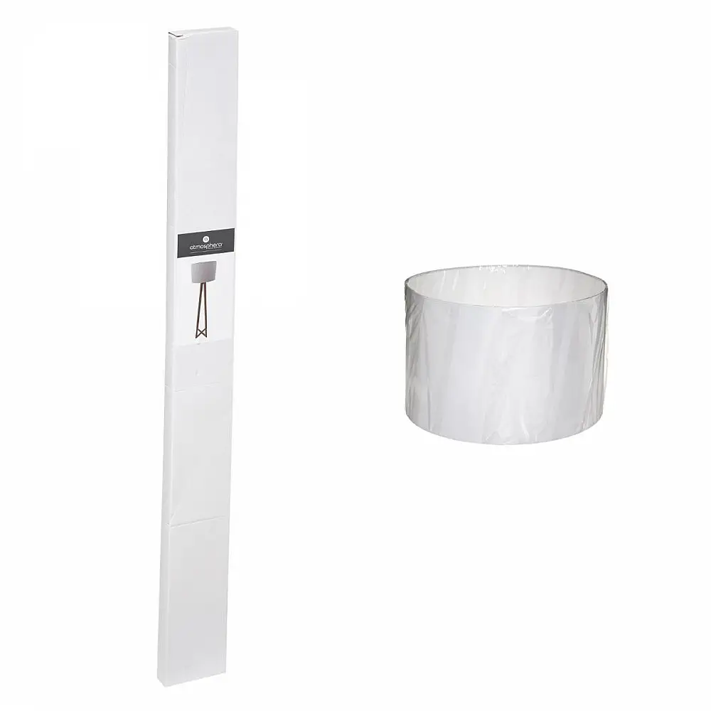 Atmosphera Επιδαπέδιο Φωτιστικό Μίνιμαλ από Ξύλο Πεύκου με Υφασμάτινο Καπέλο, 185εκ. Καλώδιο, 1xE27 Ντουί (Χωρίς Λαμπτήρα) 178923B