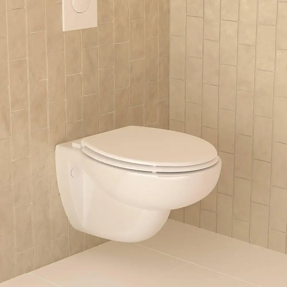 5FIVE Simply smart Καπάκι Λεκάνης Λευκού Ξύλου MDF με Ρυθμιζόμενους Μεντεσέδες (13-18 εκ.) 116802