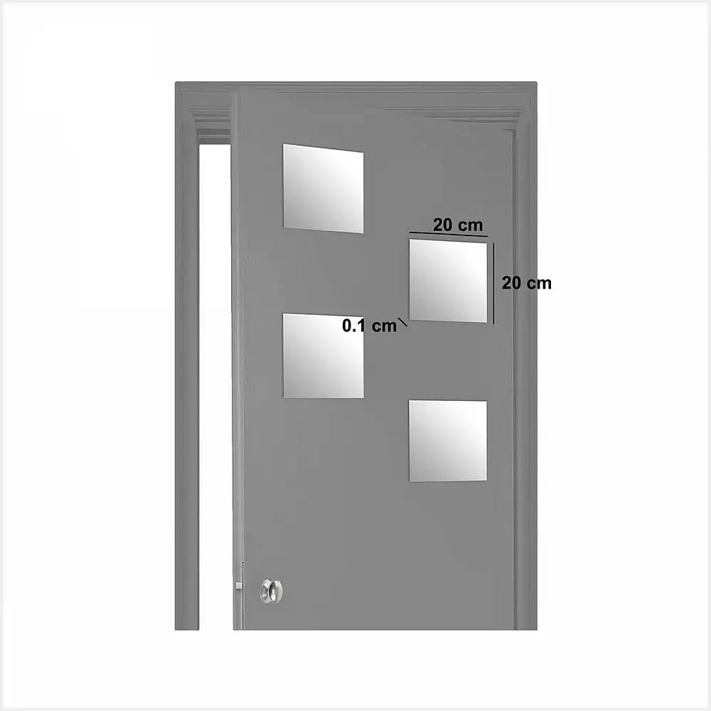 5FIVE Simply smart Σετ 4 Αυτοκόλλητων Καθρεπτών 20x20cm 121120A