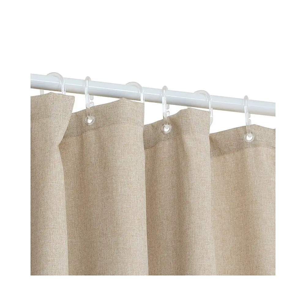 5FIVE Simply smart Πολυεστερική Μπεζ Κουρτίνα Μπάνιου 180x180cm με 12 Γάντζους 211433