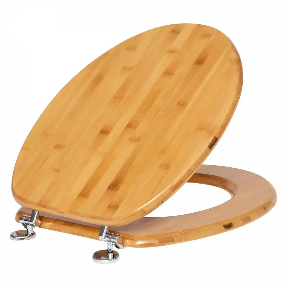 5FIVE Simply smart Καπάκι Λεκάνης από Bamboo σε Φυσικό Χρώμα Ξύλου με Ψευδάργυρους Μεντεσέδες και απόστασης 14.5 εκ. 174549