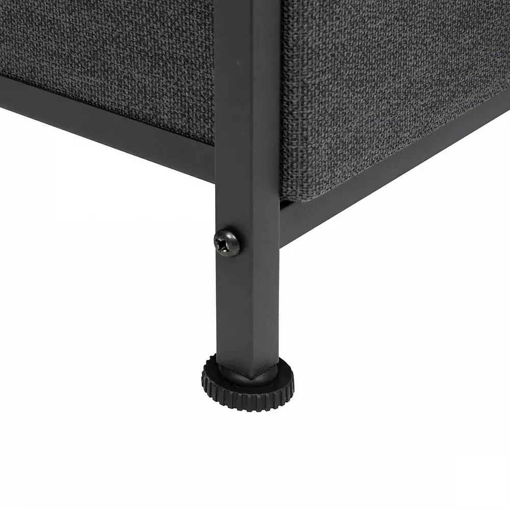 5FIVE Simply smart Μεταλλική Ντουλάπα "Tissa" 116 x 40 x 176 εκ με Ξύλινα Ράφια και Υφασμάτινα Συρτάρια 193595