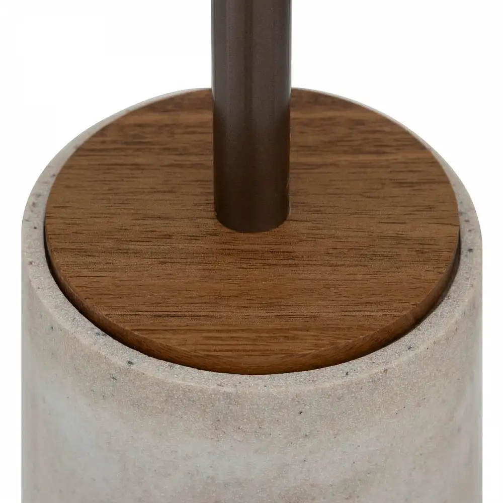 5FIVE Simply smart Πιγκάλ Τουαλέτας Εκρού με Εφέ Μαρμάρου και Ξύλινη Λεπτομέρεια - Κεραμικό με Μεταλλική Λαβή 200160A