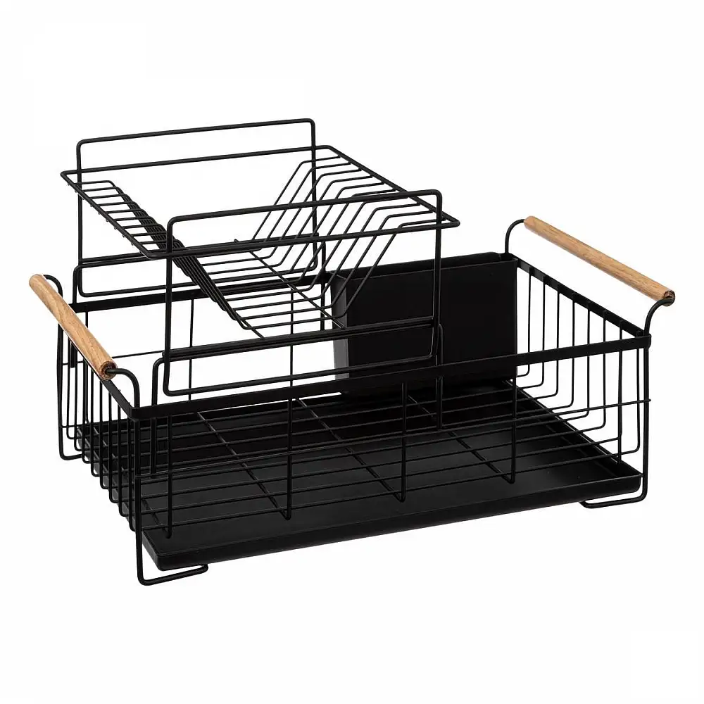 5FIVE Simply smart Διπλή Μεταλλική Πιατοθήκη με Αποσπώμενο Δίσκο Αποστράγγισης 189784