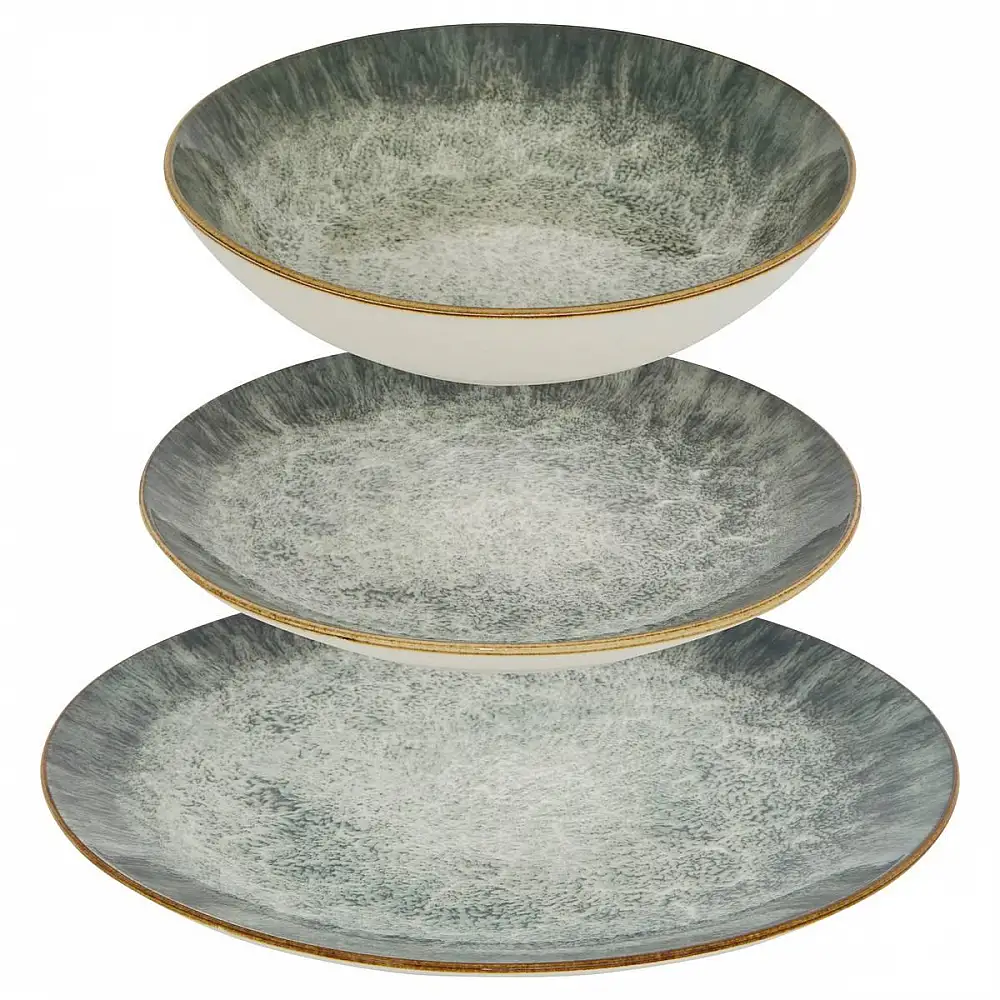 Secret de Gourmet Σερβίτσιο " Juliette" 12 Τεμαχίων Πορσελάνης, Πράσινο Χρώμα 212371