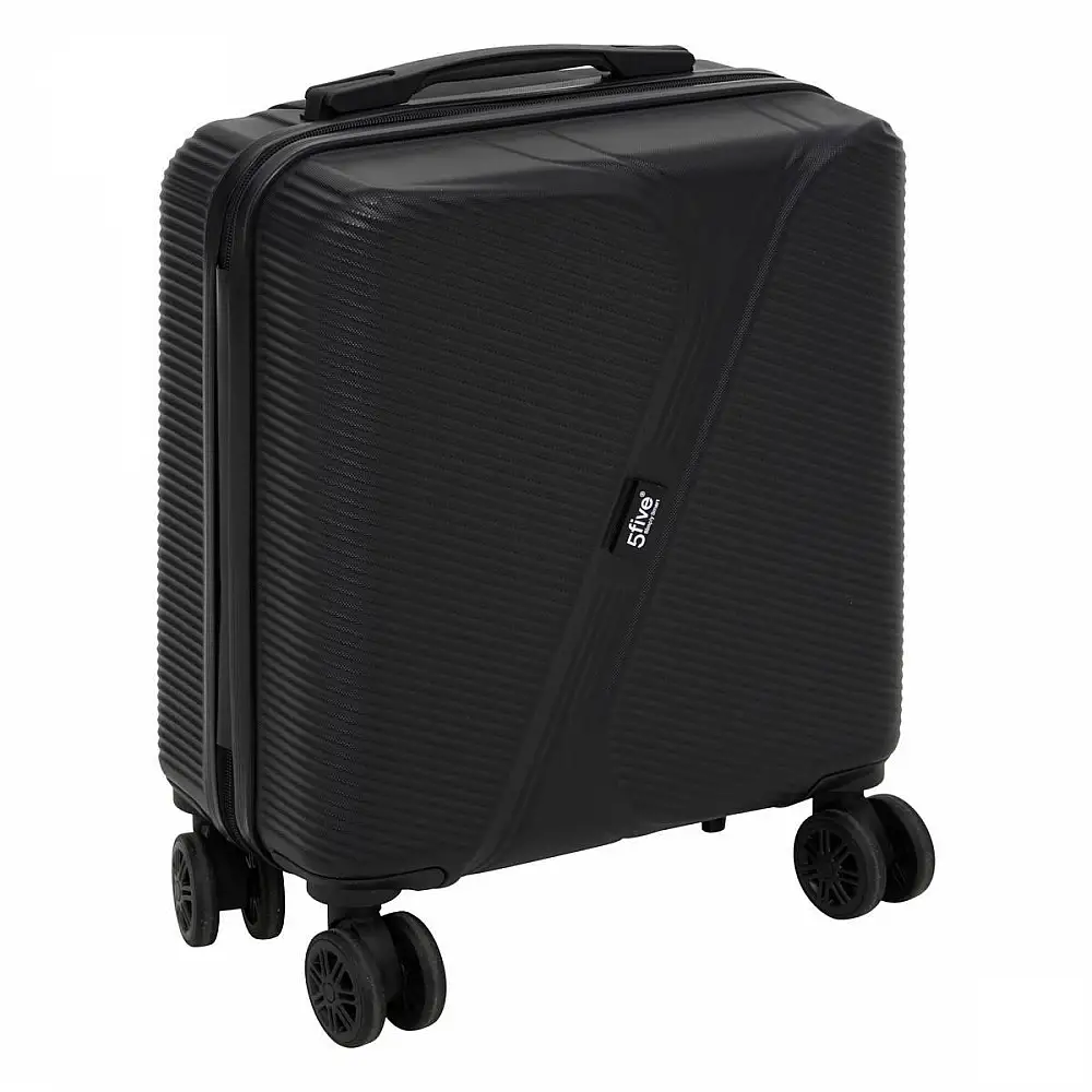 5FIVE Simply smart Ανθεκτική Βαλίτσα Καμπίνας ABS με 8 Ρόδες, 36 x 20 x 45 cm Black 213501